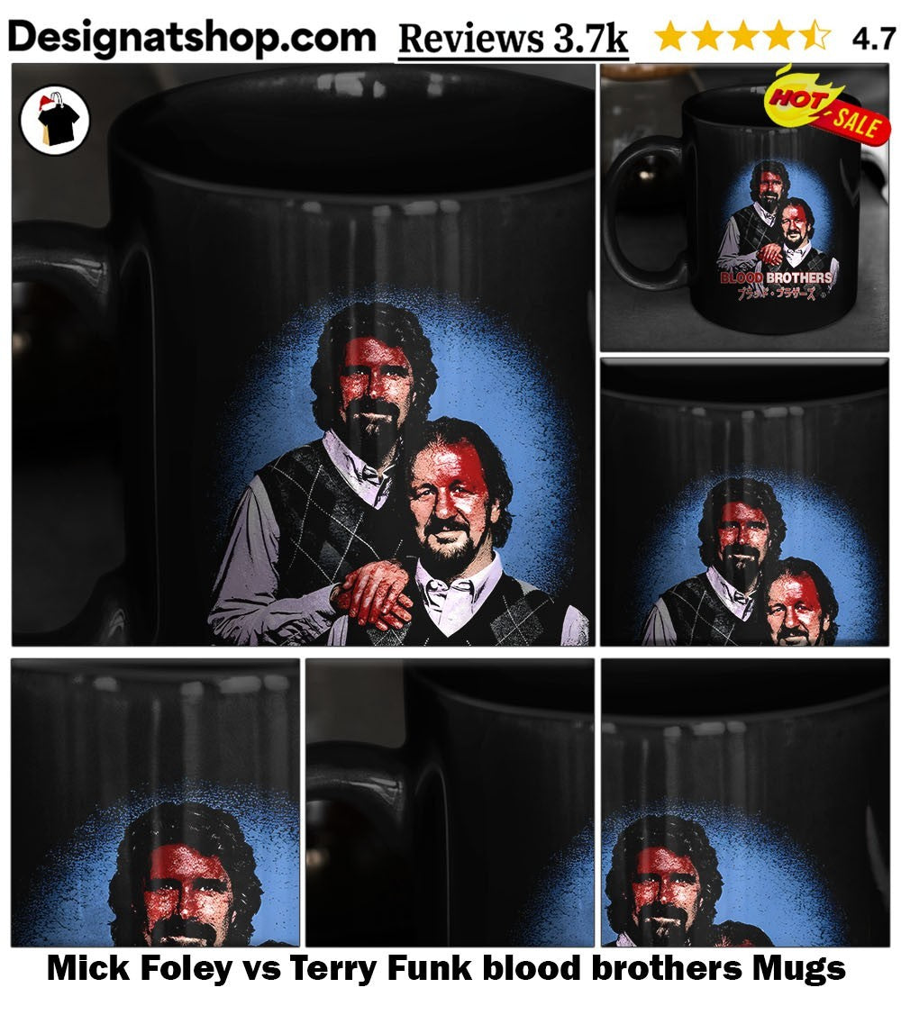 Mick Foley vs Terry Funk blood brothers shirt