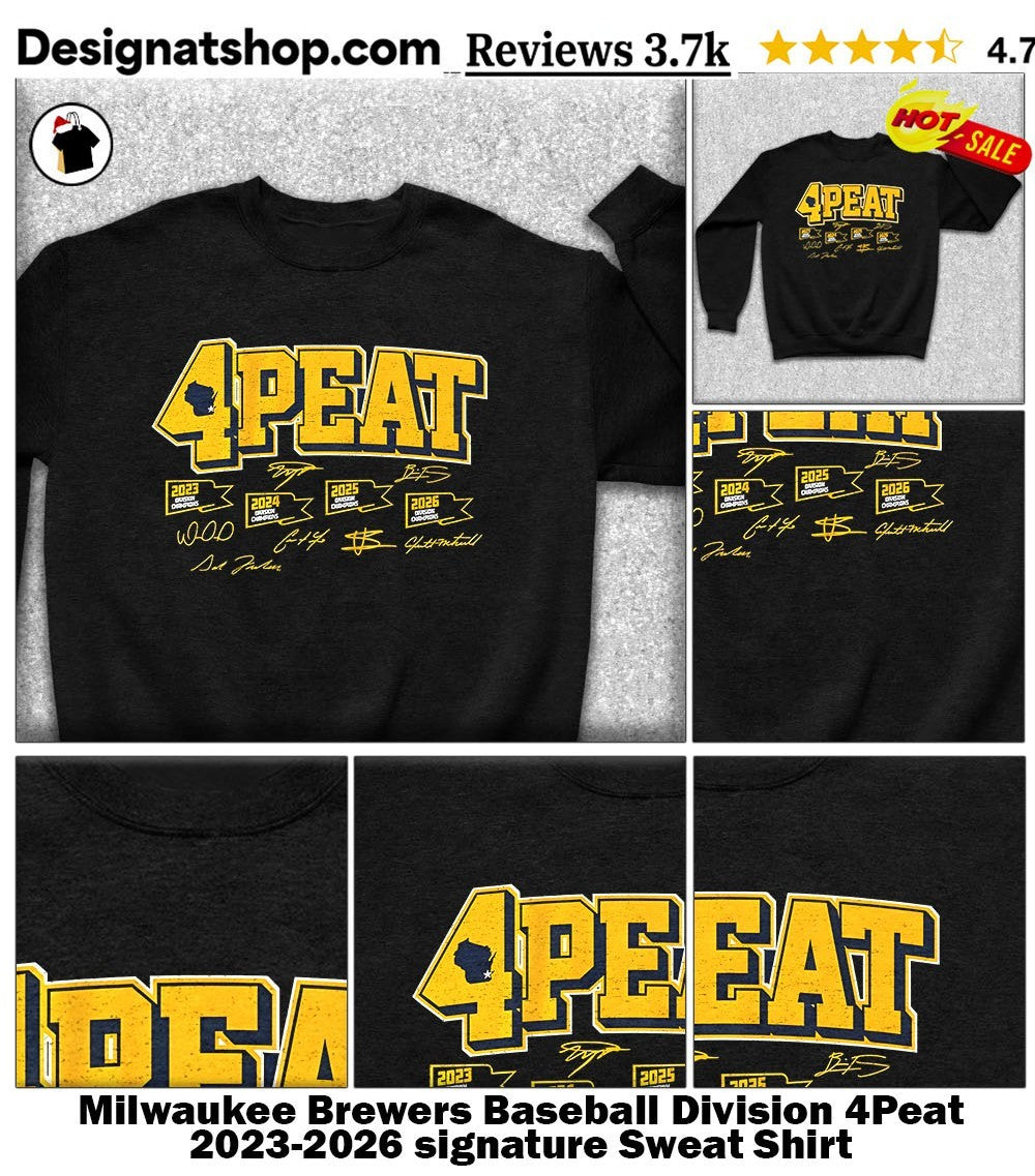 Milwaukee Brewers Baseball Division 4Peat 2023-2026 signature shirt
