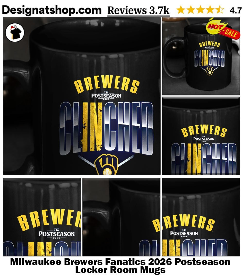 Milwaukee Brewers Fanatics 2026 Postseason Locker Room shirt