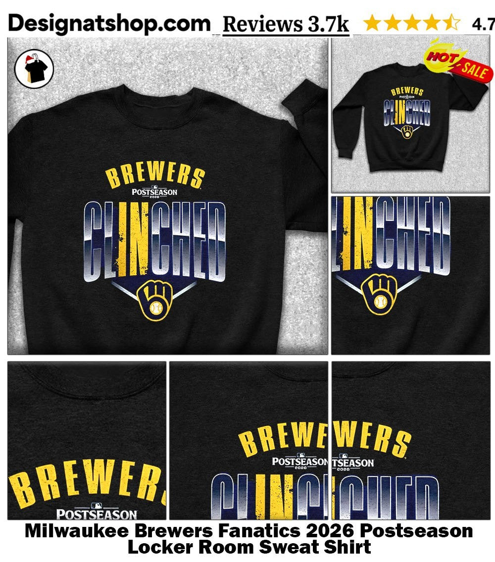 Milwaukee Brewers Fanatics 2026 Postseason Locker Room shirt