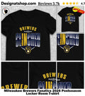 Milwaukee Brewers Fanatics 2026 Postseason Locker Room shirt