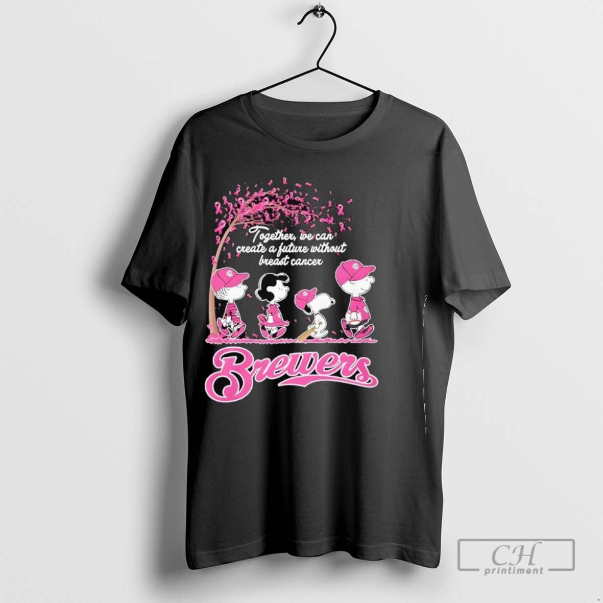 Milwaukee Brewers X Peanuts Together We Can Create A Future Without Breast Cancer