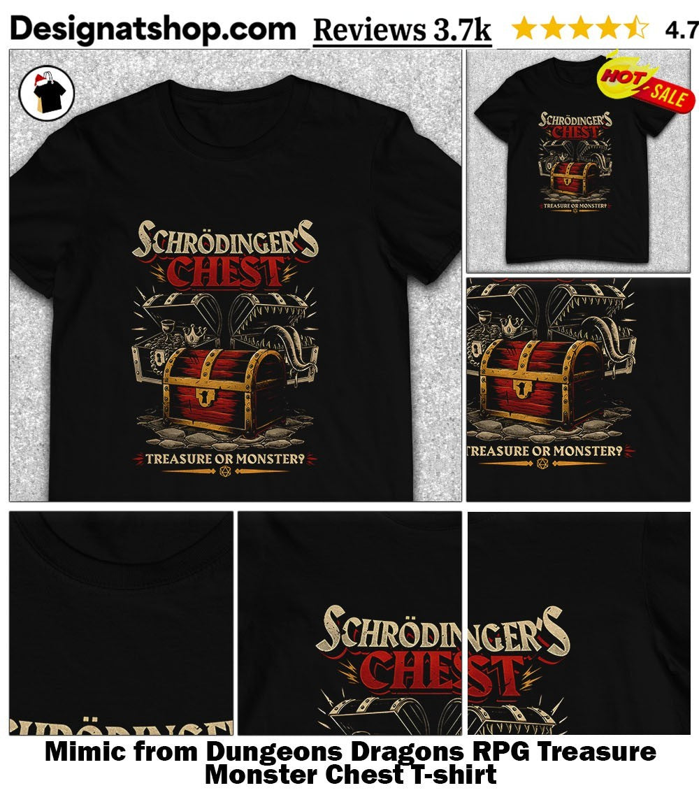 Mimic from Dungeons Dragons RPG Treasure Monster Chest shirt