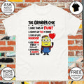 Minion The Grandpa Code have tons of fun always say yes to treats shirt