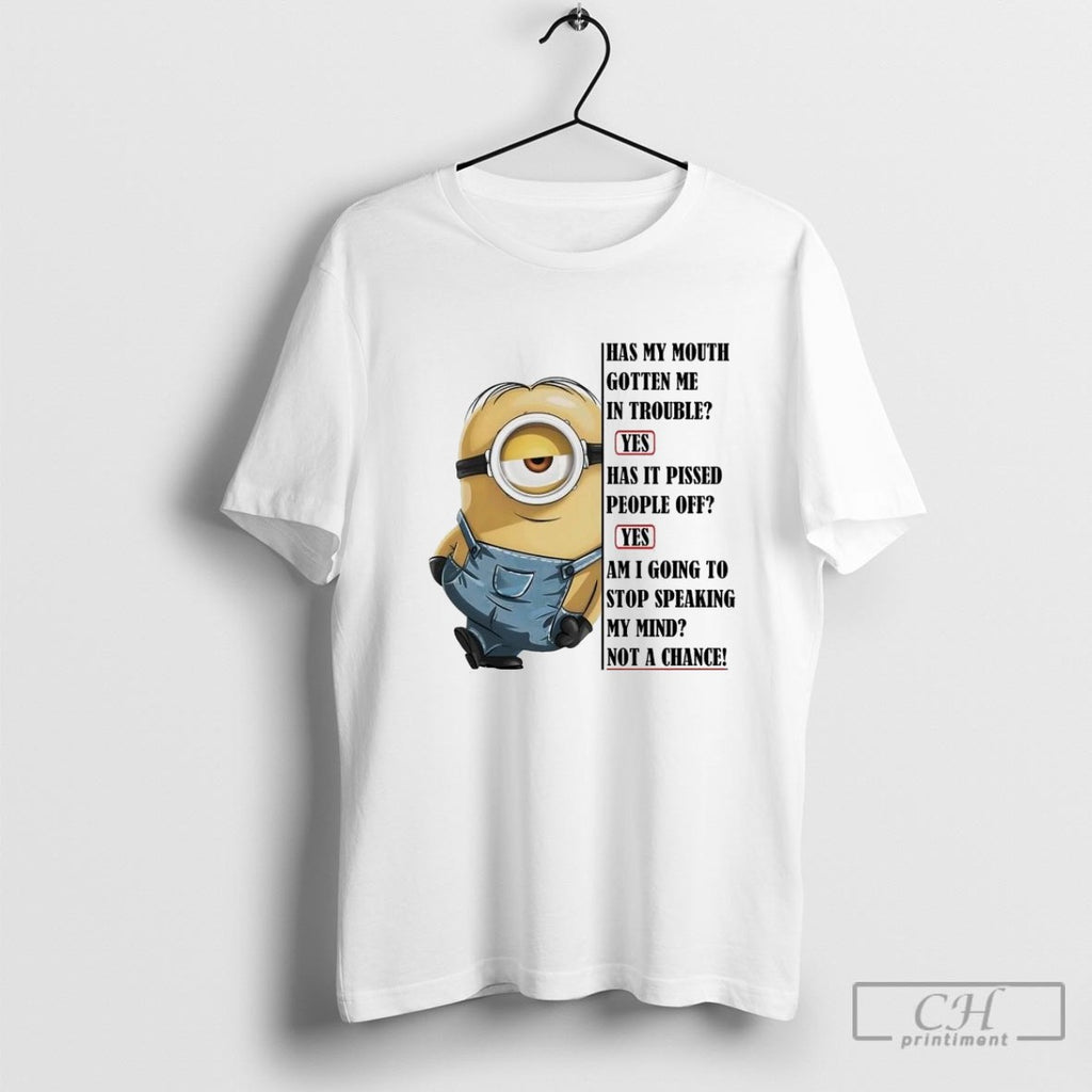 Minion Has My Mouth Gotten Me In Trouble Has It Pissed People Off Shirt Sweater
