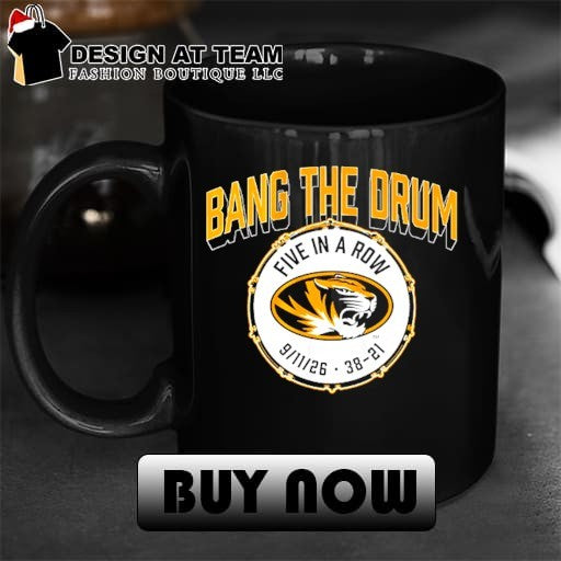 Missouri Football Bang The Drum Five in a row shirt
