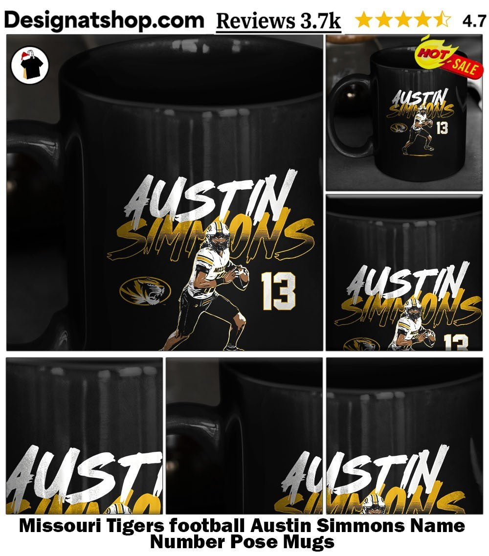 Missouri Tigers football Austin Simmons Name Number Pose shirt