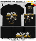 Missouri Tigers football Austin Simmons Name Number Pose shirt