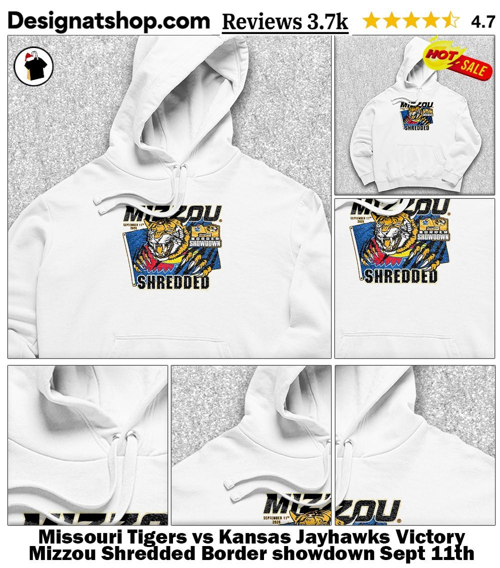 Missouri Tigers vs Kansas Jayhawks Victory Mizzou Shredded Border showdown Sept 11th sports shirt