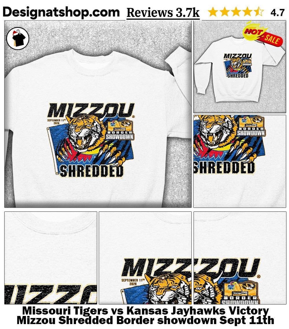 Missouri Tigers vs Kansas Jayhawks Victory Mizzou Shredded Border showdown Sept 11th sports shirt