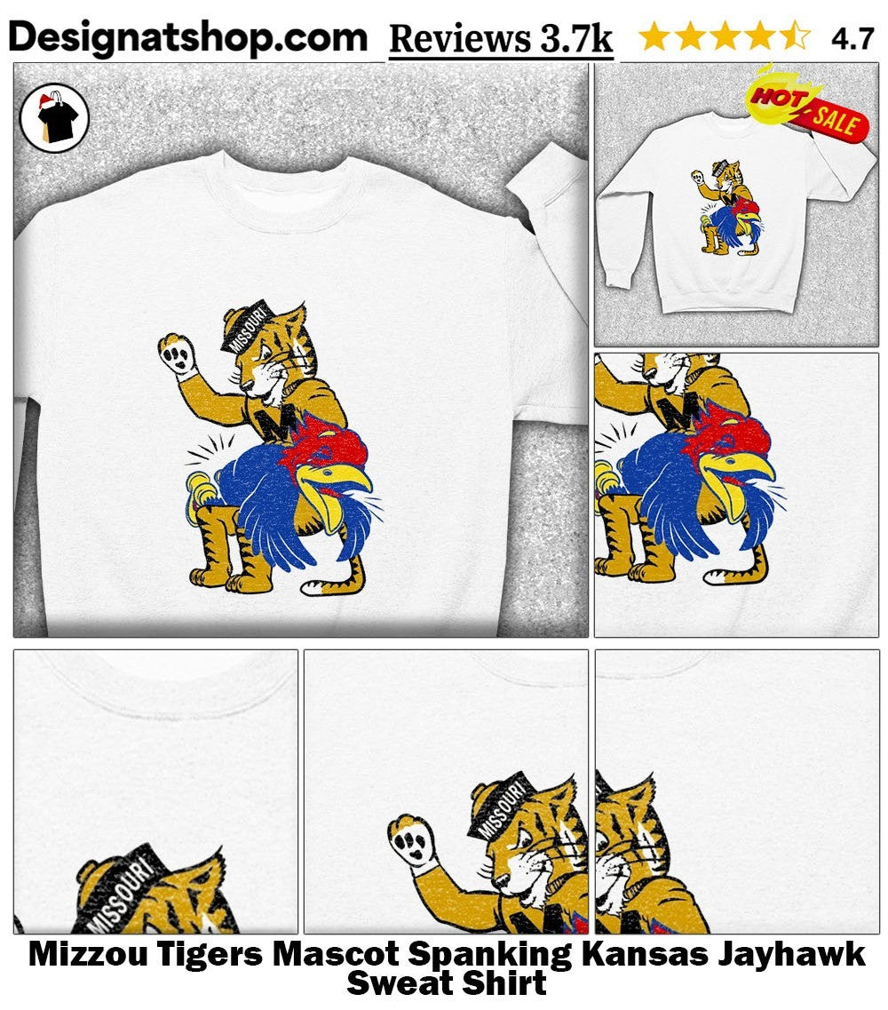 Mizzou Tigers Mascot Spanking Kansas Jayhawk shirt