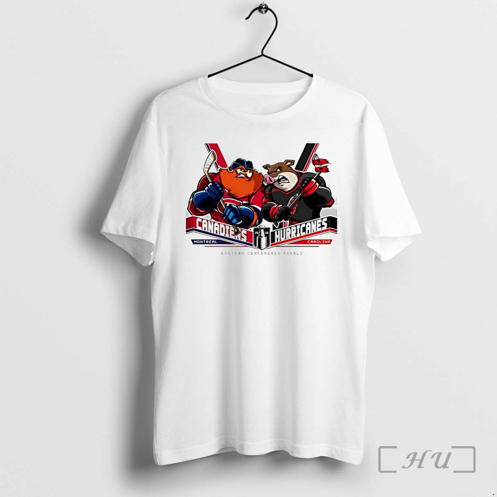 Montreal Canadiens Vs Carolina Hurricanes Eastern Conference Finals Nhl Mascot Tshirts Sweater