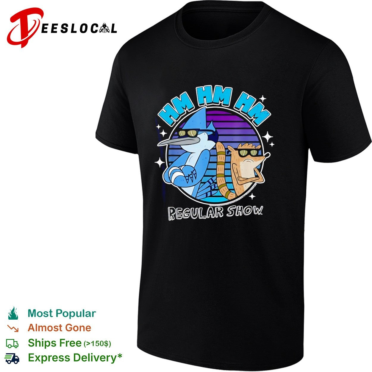 Mordecai and Rigby Regular Show Hm Hm Hm Character Cartoon shirt
