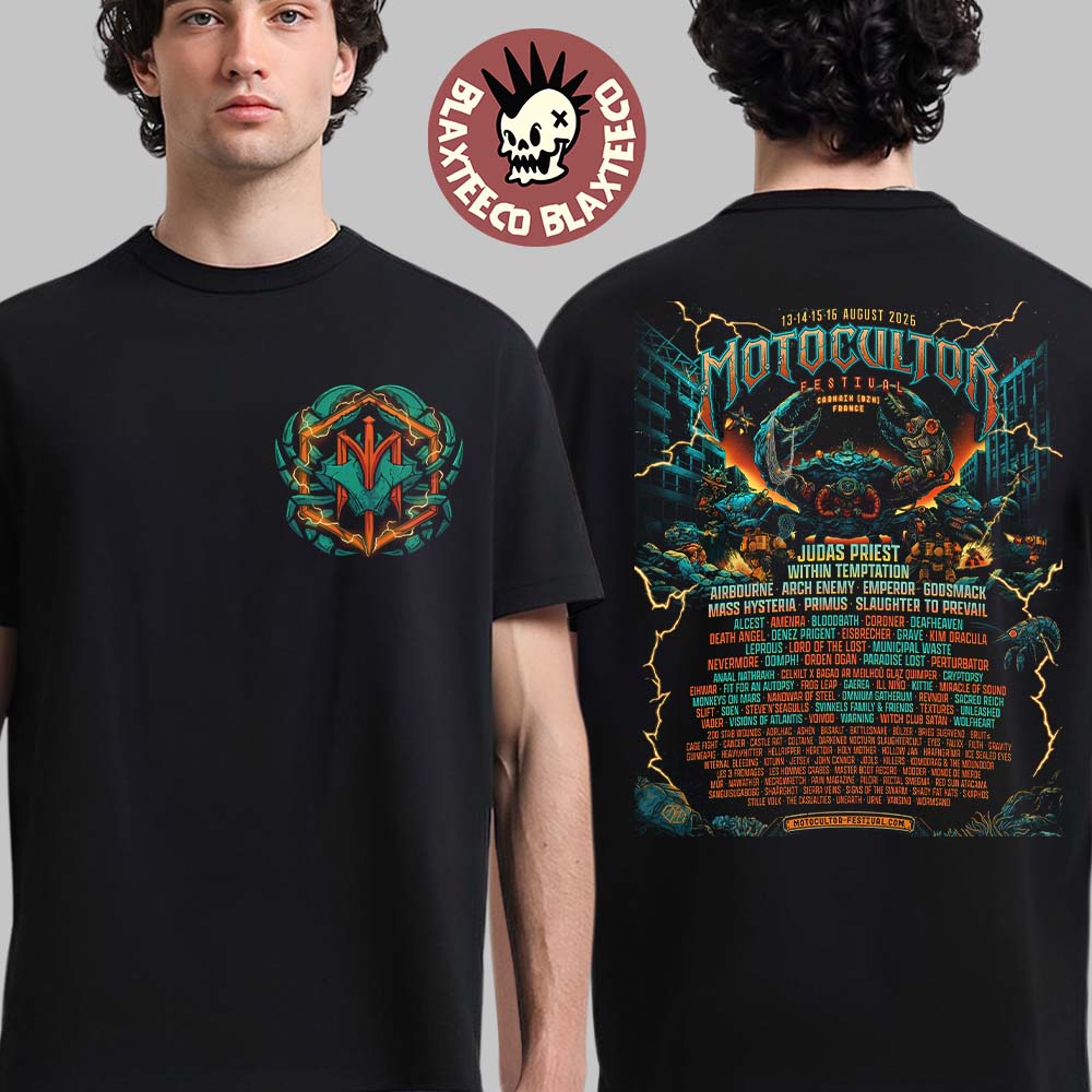 Motocultor Festival 2026 Lineup In Carhaix France From 13 To 16 August 2026 At Site de Kerampuilh Scorpion Logo T-Shirt