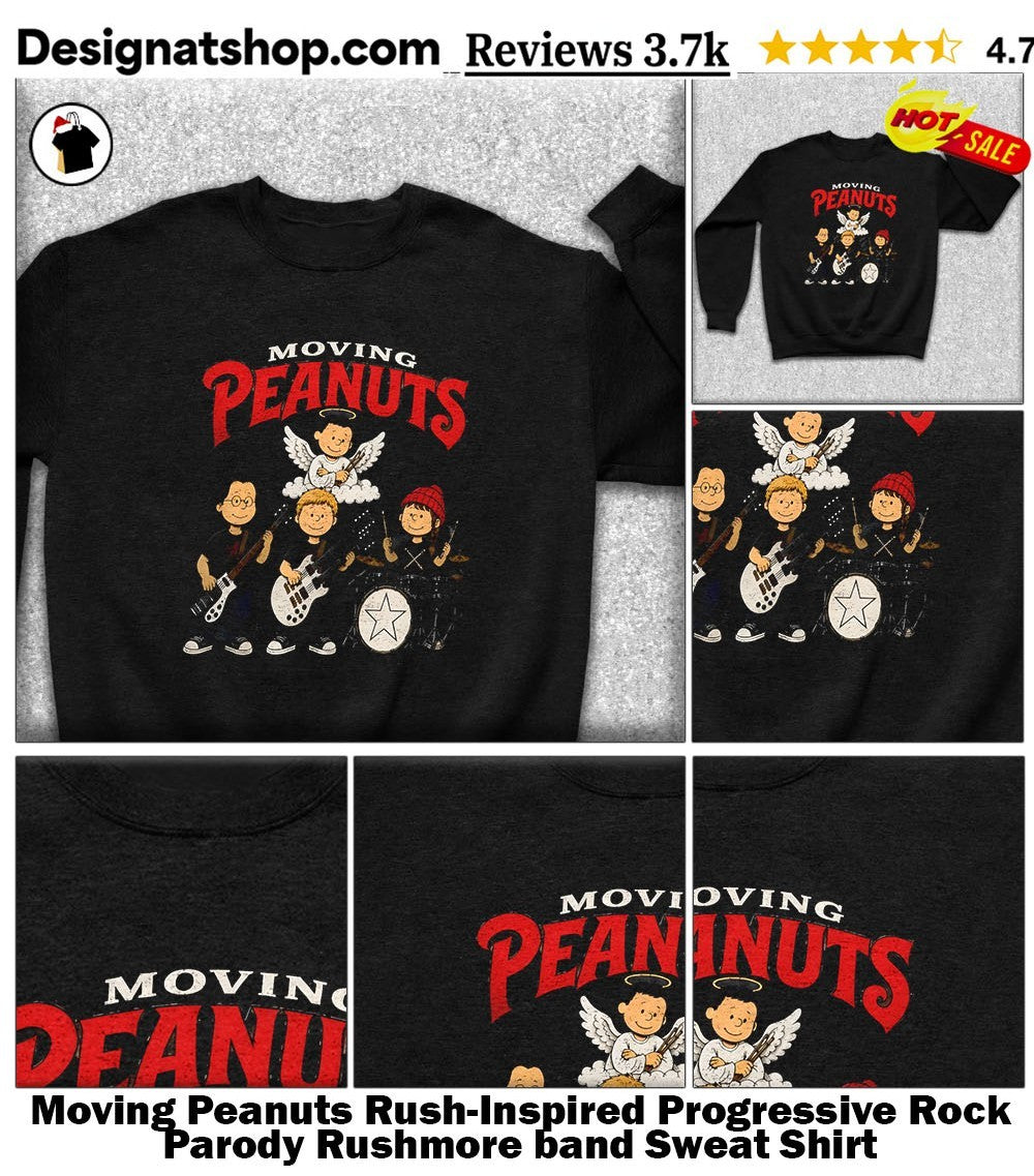 Moving Peanuts Rush-Inspired Progressive Rock Parody Rushmore band shirt