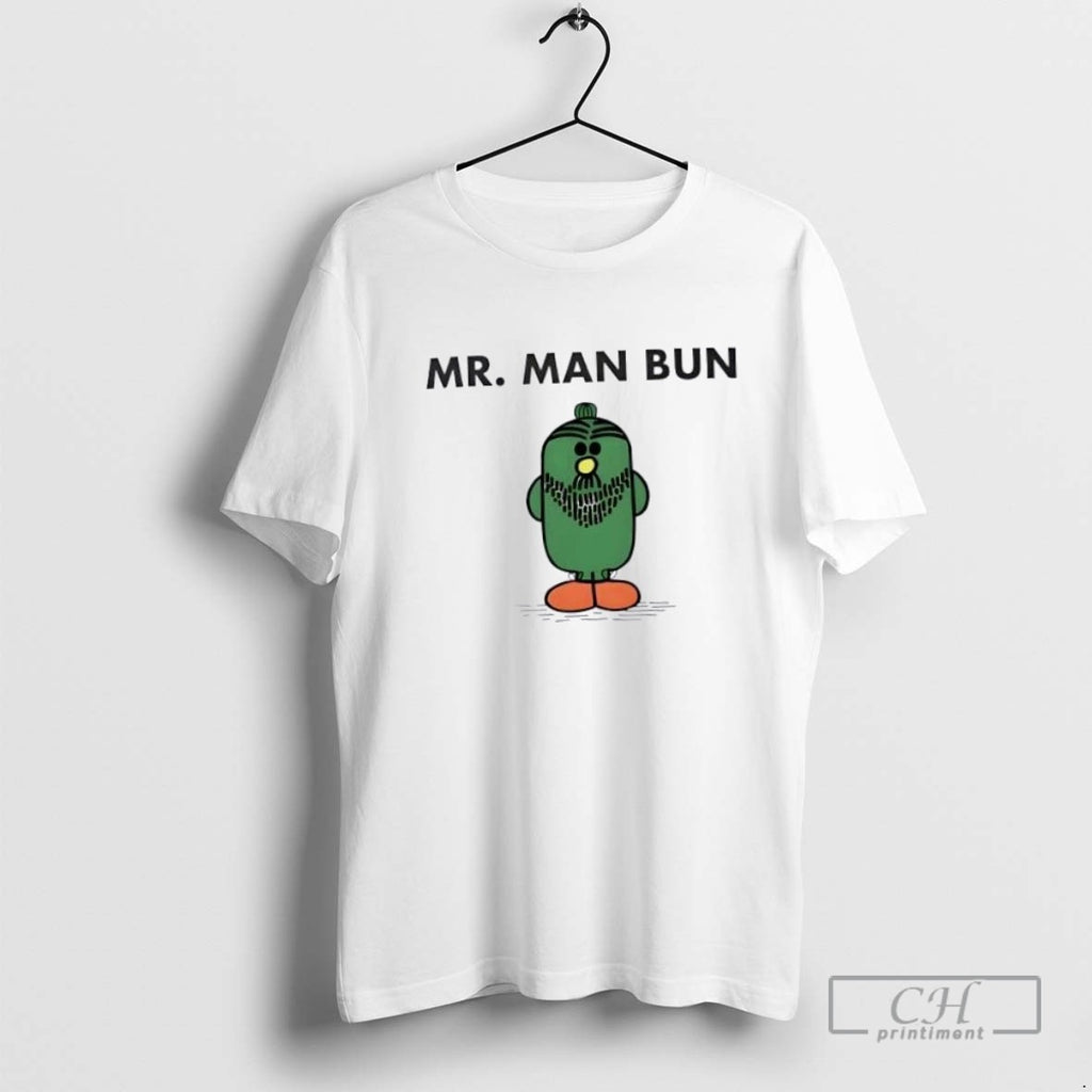 Mr Man Bun Hipster Cartoon T Shirt Sweater