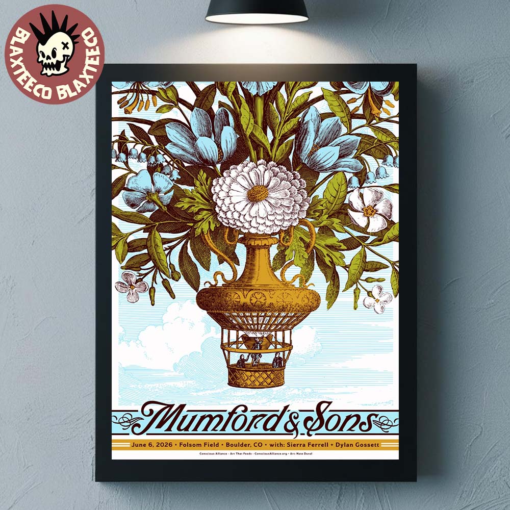 Mumford And Sons Boulder Colorado 2026 Event Poster At Folsom Field On June 6 2026 Home Decor Poster Canvas