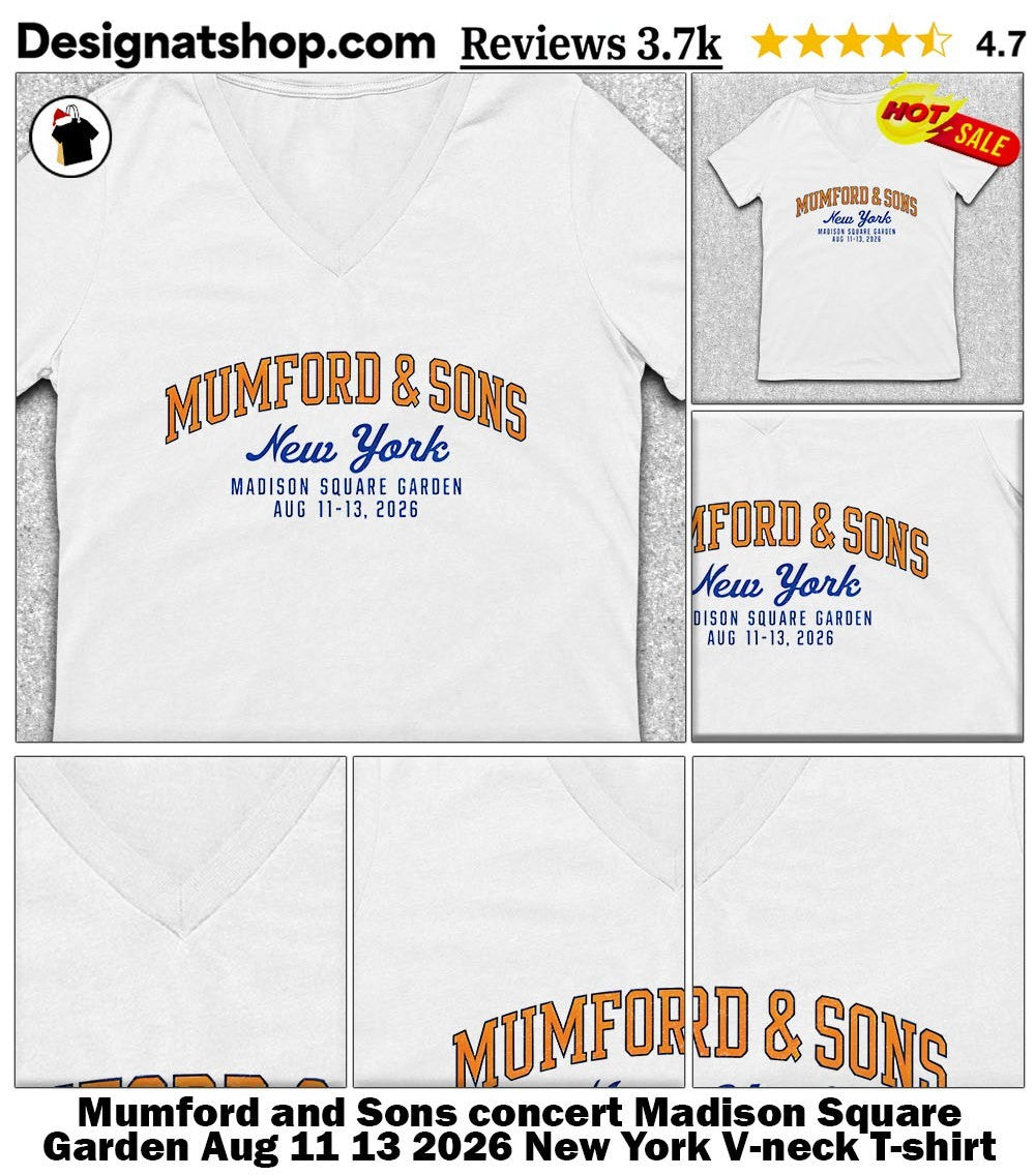 Mumford and Sons concert Madison Square Garden Aug 11 13 2026 New York shirt