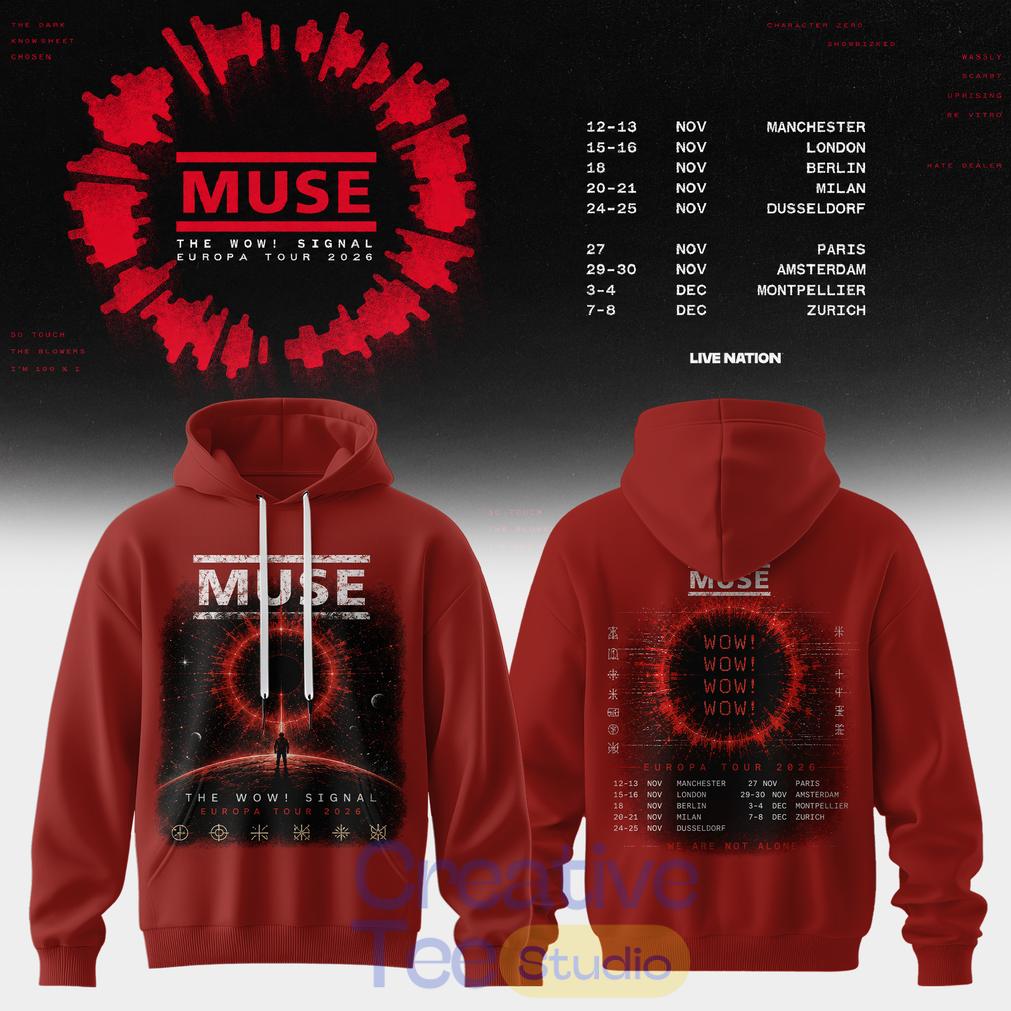 Muse – The Wow Signal Europa Tour 2026 Hoodie