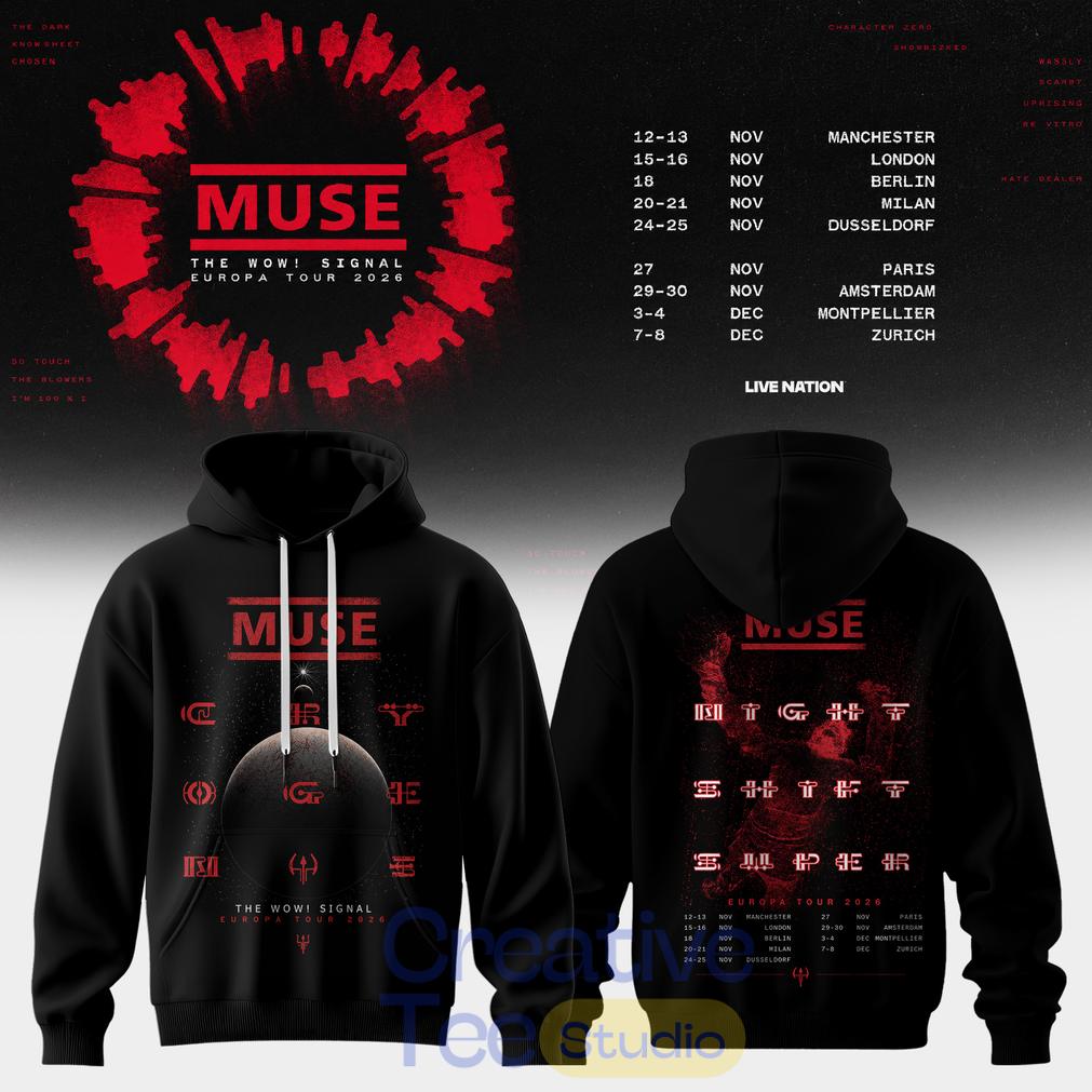 Muse – The Wow Signal Europa Tour 2026 Hoodie