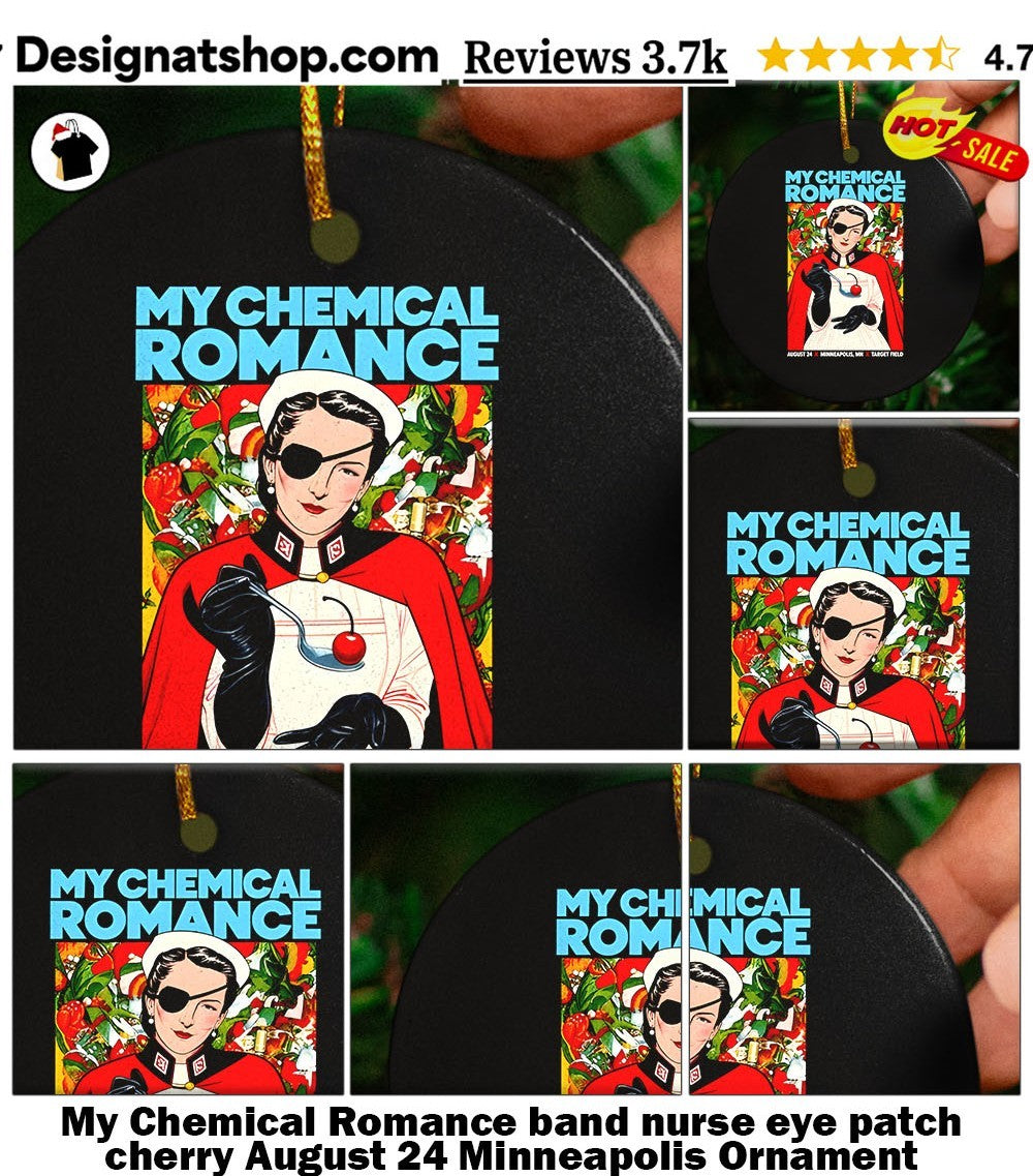 My Chemical Romance band nurse eye patch cherry August 24 Minneapolis shirt