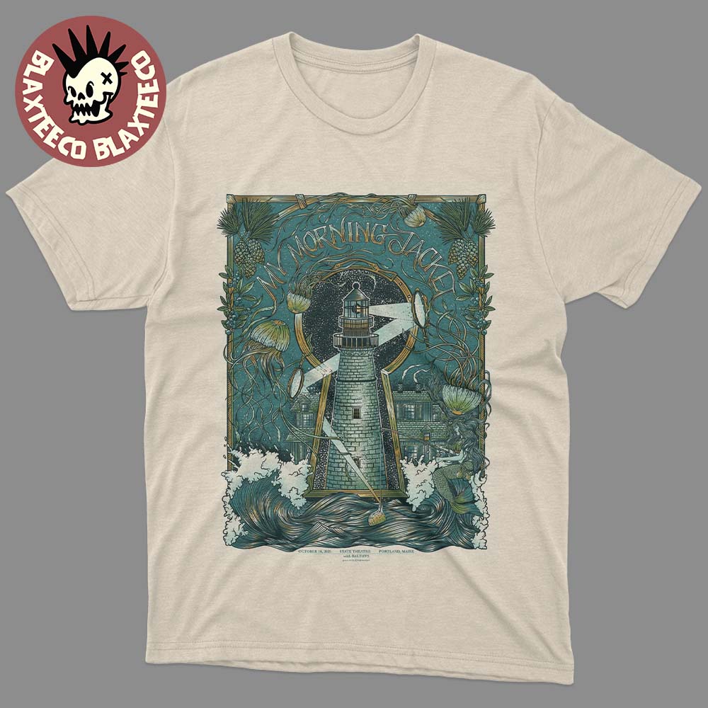 My Morning Jacket Portland Maine 2025 Event Poster At State Theatre On October 14 2025 The Lighthouse Art T-Shirt