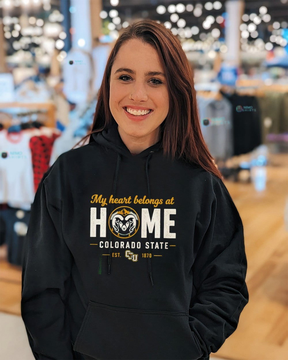 My heart belongs at home Colorado State Rams est 1870 shirt
