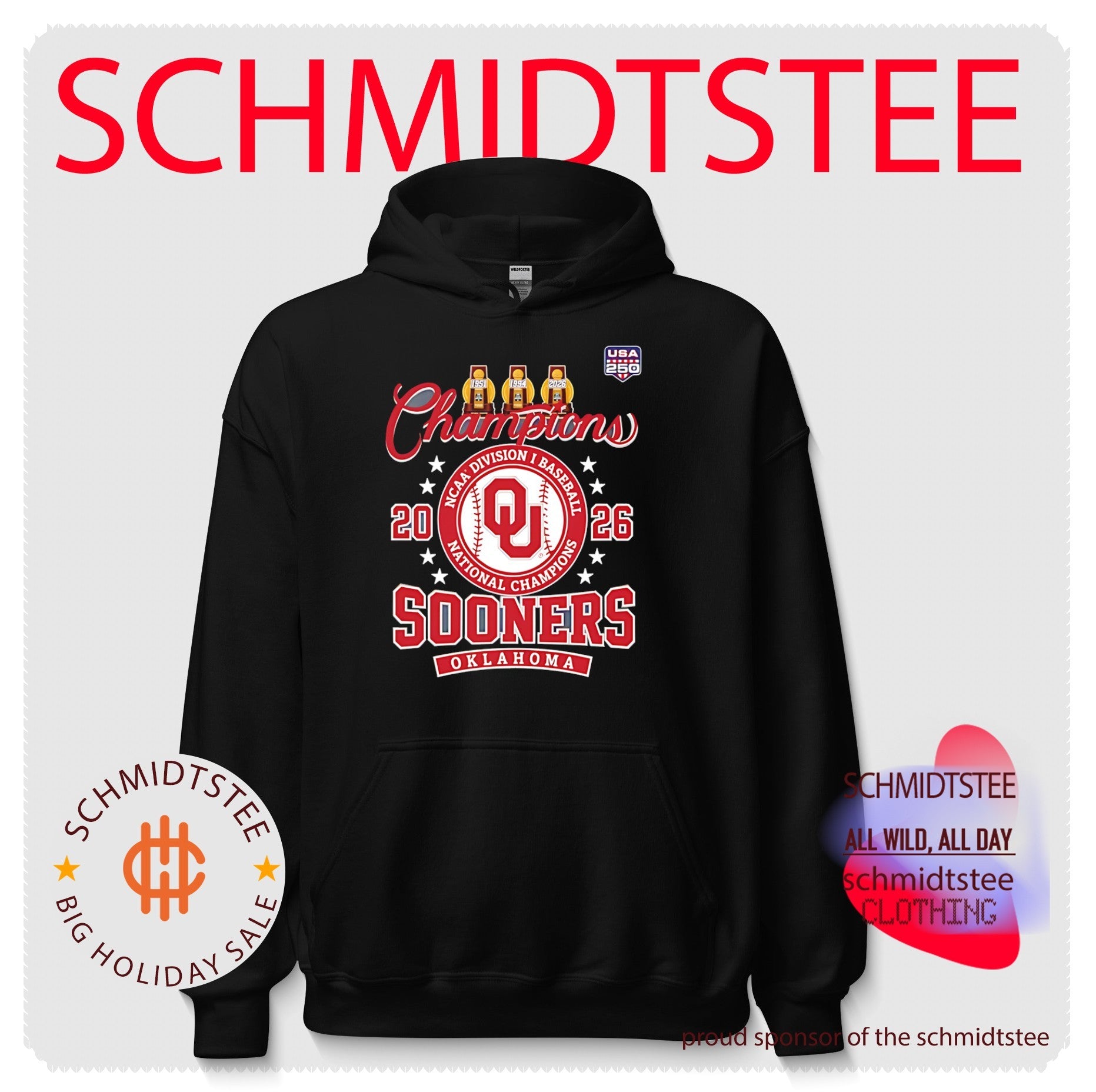 NCAA Division I Baseball Oklahoma Sooner three times Champions shirt