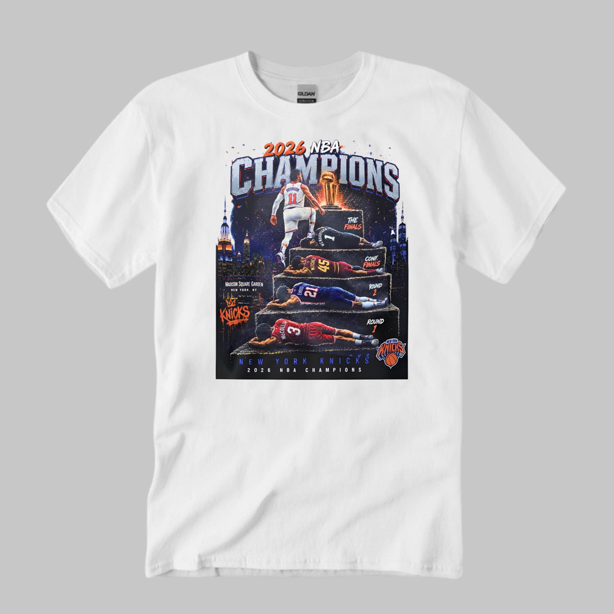 NY Knicks Champions Stairs 2026 Shirt