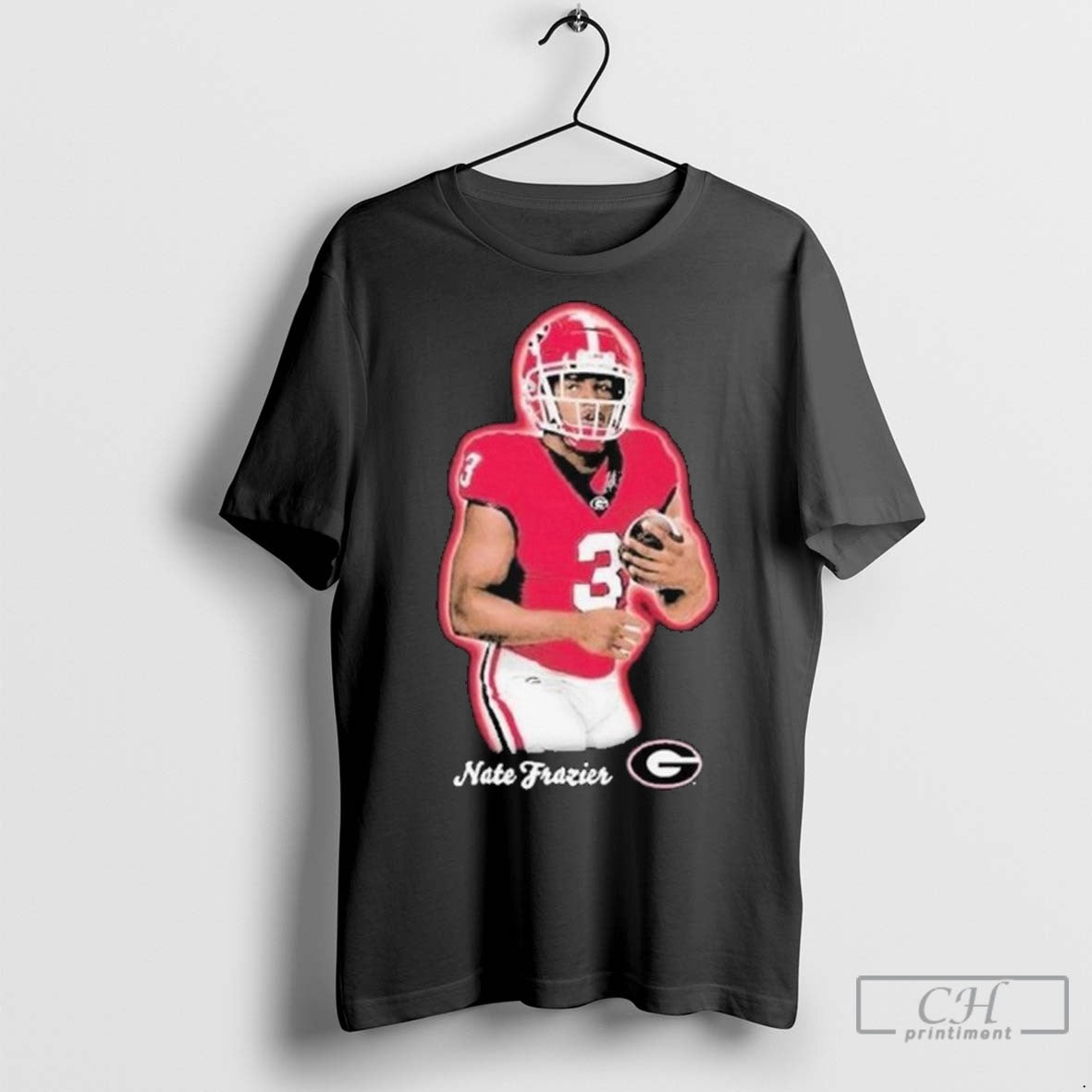 Nate Frazier Portrait Georgia Bulldogs Long Sleve T Shirt Jpg