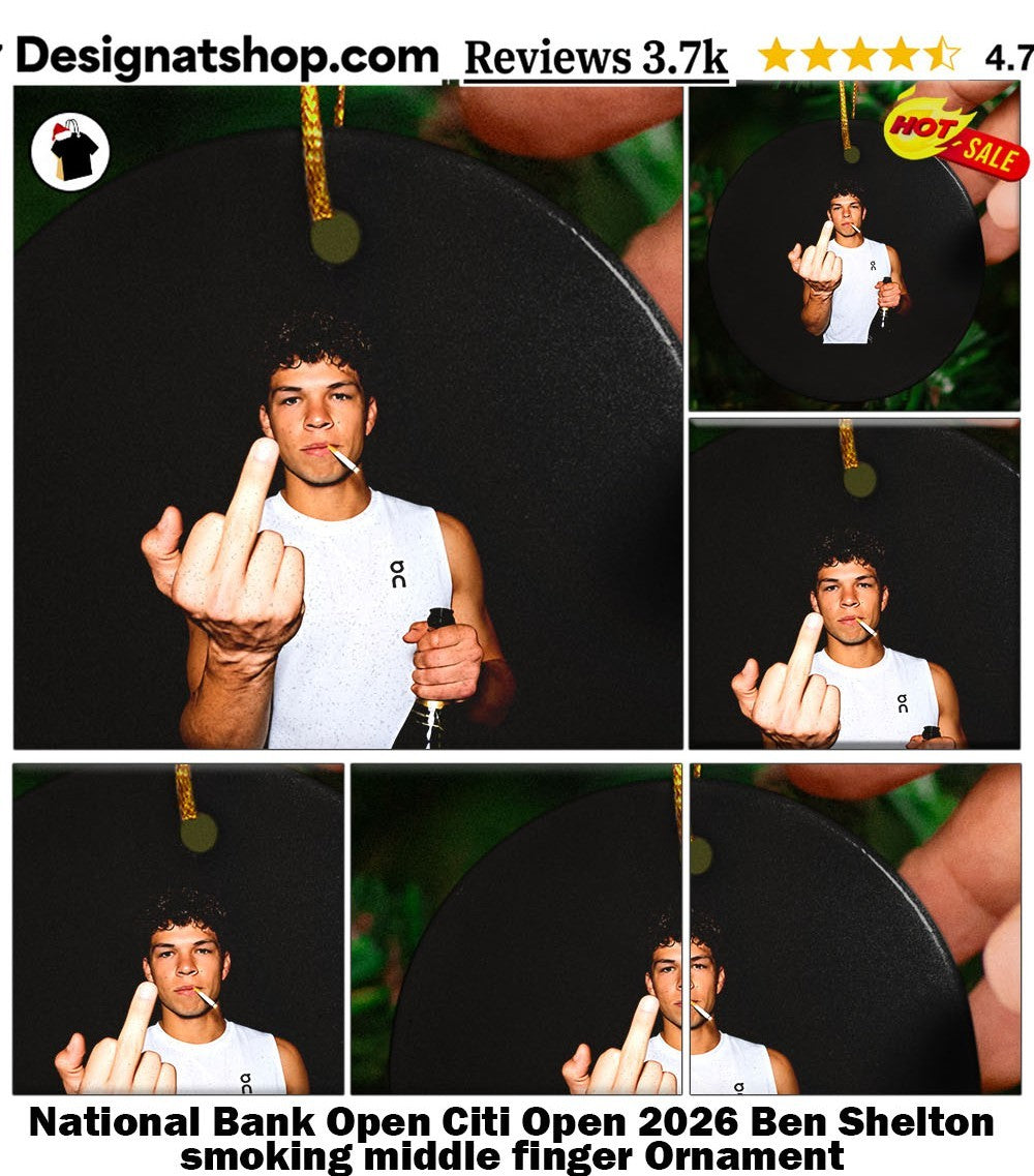 National Bank Open Citi Open 2026 Ben Shelton smoking middle finger shirt