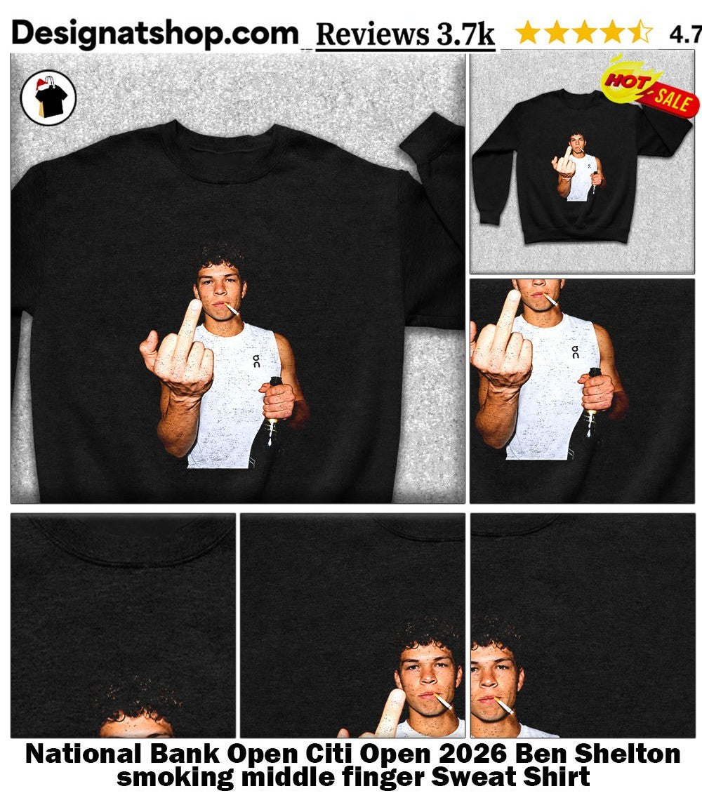 National Bank Open Citi Open 2026 Ben Shelton smoking middle finger shirt