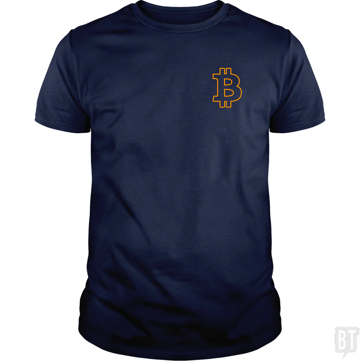 Bitcoin Logo Outline Left Chest