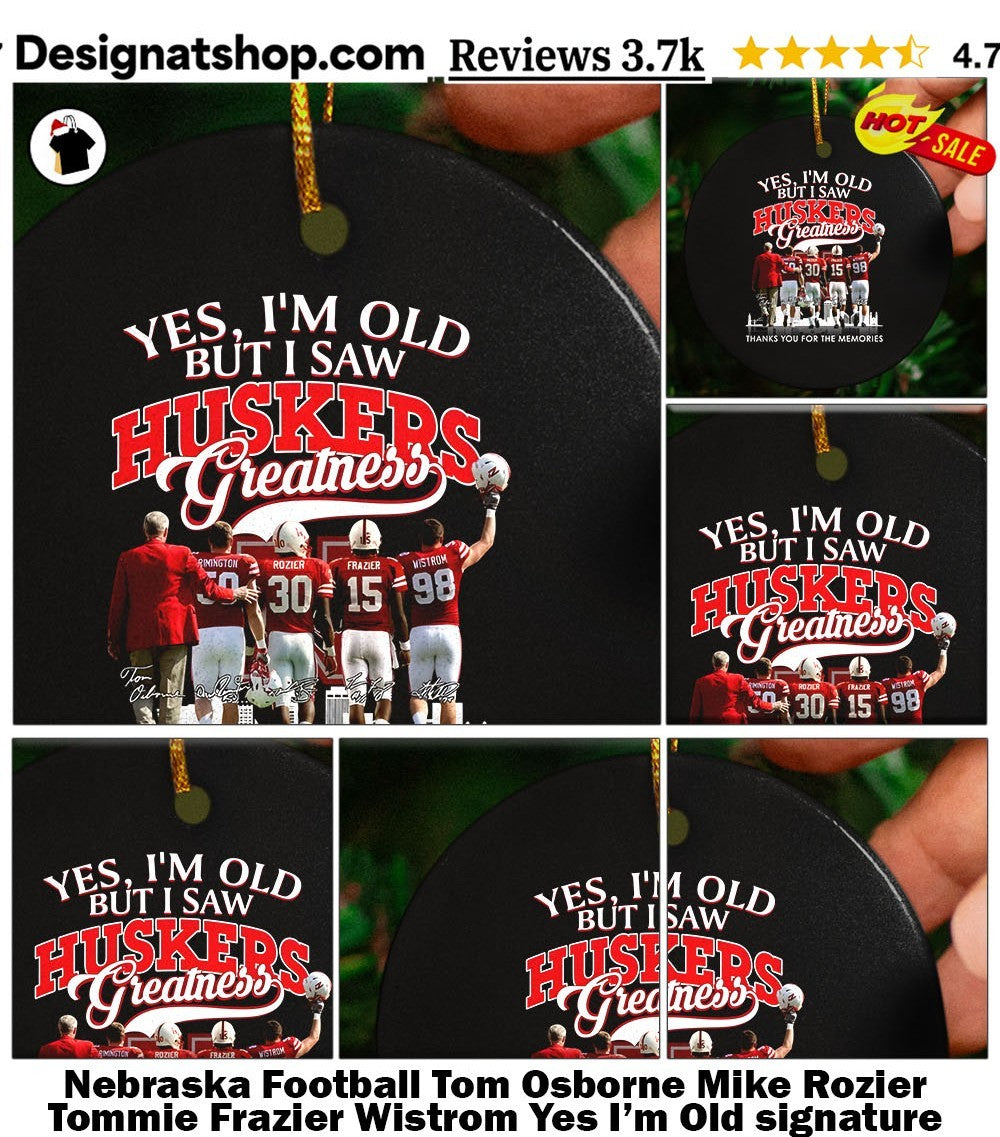 Nebraska Football Tom Osborne Mike Rozier Tommie Frazier Wistrom Yes I’m Old signature shirt