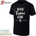 Never Fightin Alone Mental Health Awareness Month Liberty Bell Awareness Ribbon shirt