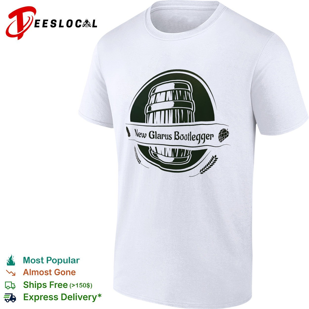New Glarus Bootlegger barrel shirt