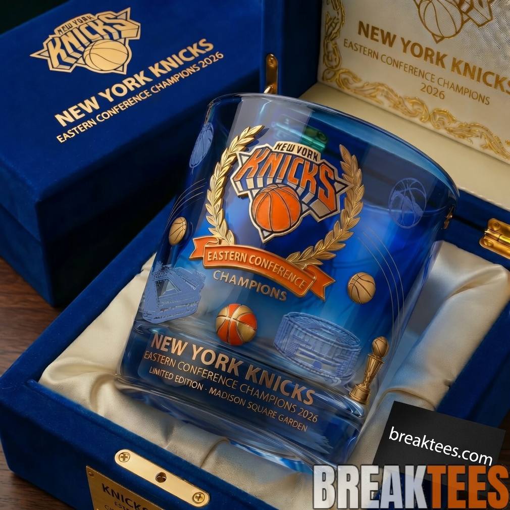 New York Knicks Eastern Conference Champions 2026 Whiskey Glass
