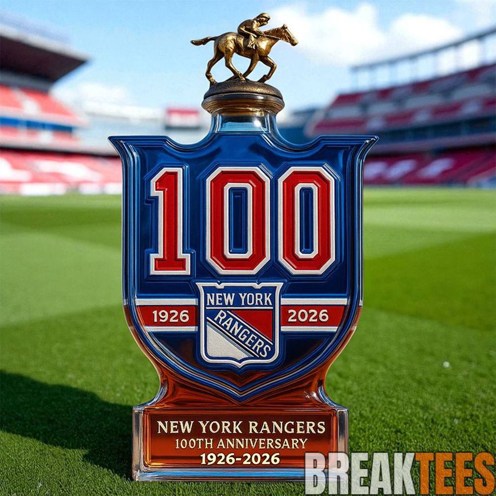 New York Rangers 100th Anniversary Limited Edition Whiskey Bottle