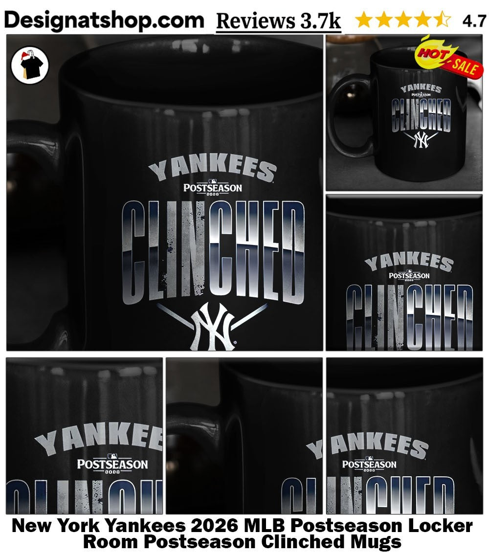 New York Yankees 2026 MLB Postseason Locker Room Postseason Clinched shirt