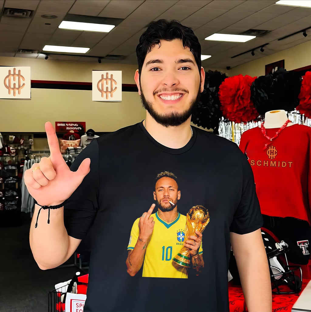 Neymar Brazil National Team World Cup Champion Middle Finger shirt