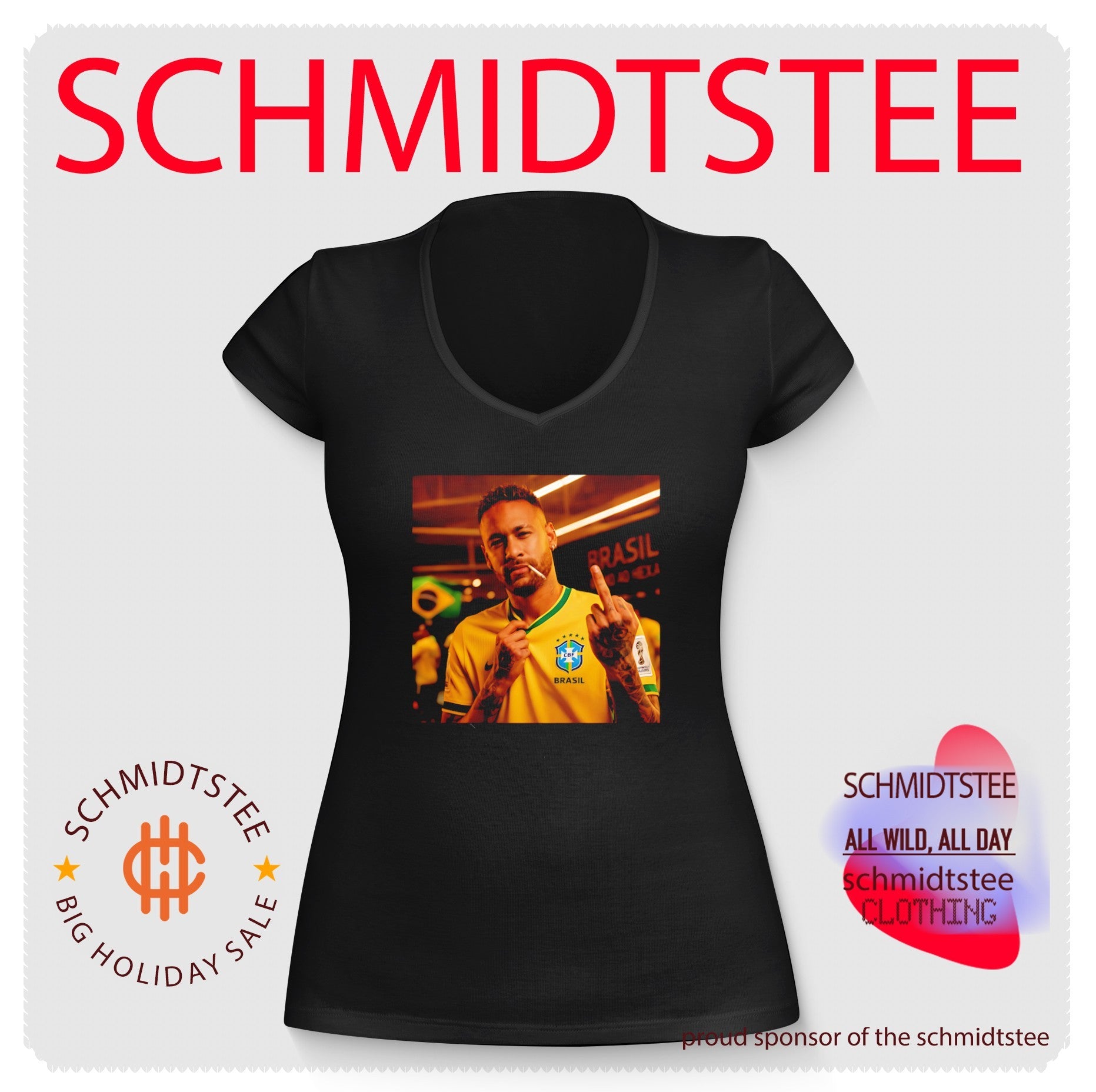 Neymar Jr Brazil National Football Team Middle Finger shirt