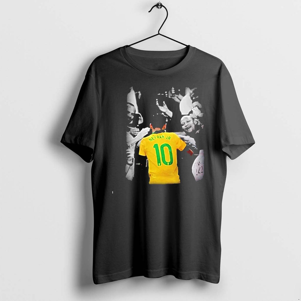 Neymar Jr Brazil Number 10 Football Fan Crowd Celebration Graphic Tshirts Sweater