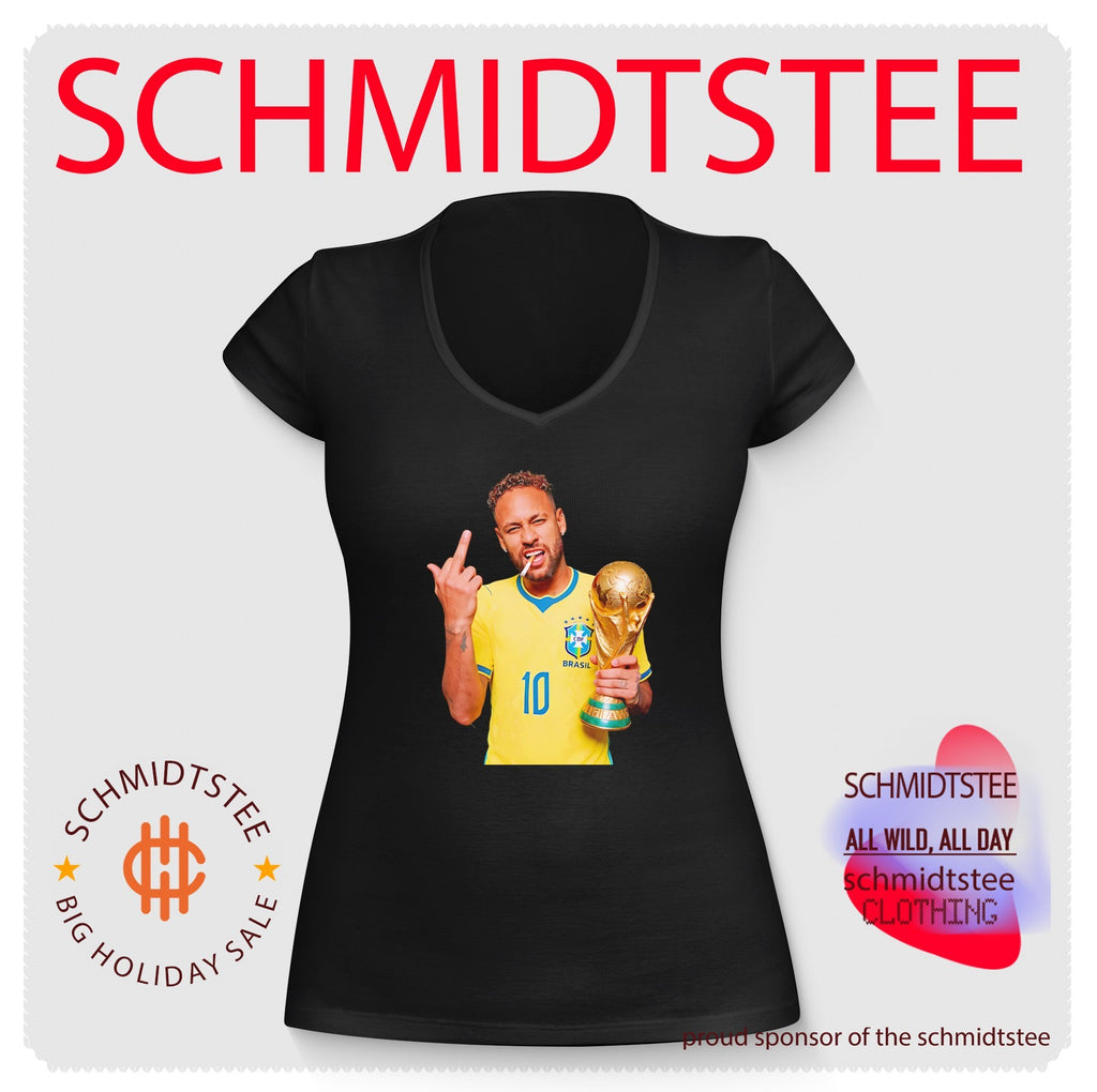 Neymar Jr holding trophy middle finger 2026 World Cup shirt
