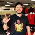Neymar Jr holding trophy middle finger 2026 World Cup shirt