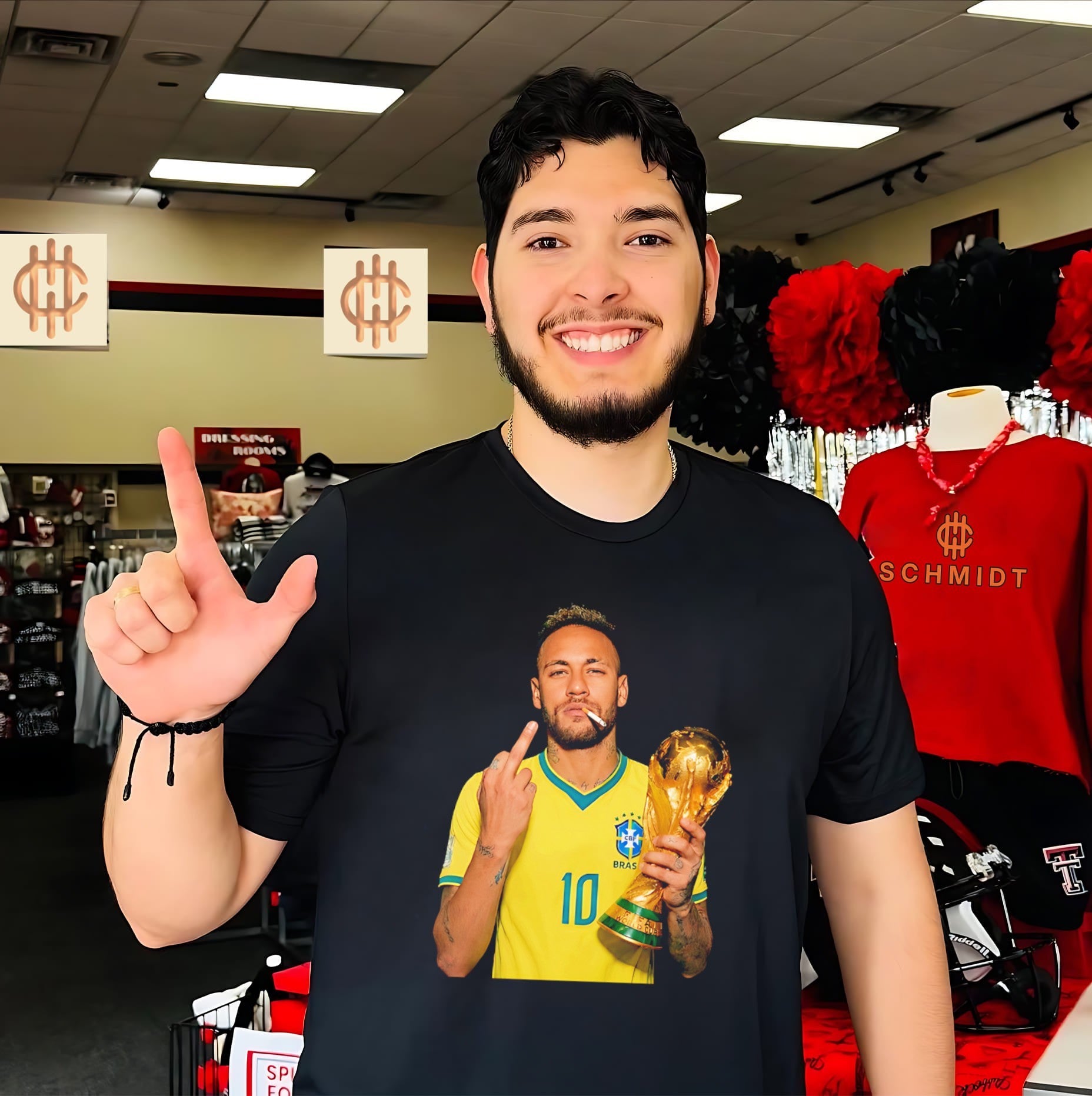 Neymar Jr middle finger 2026 World Cup shirt