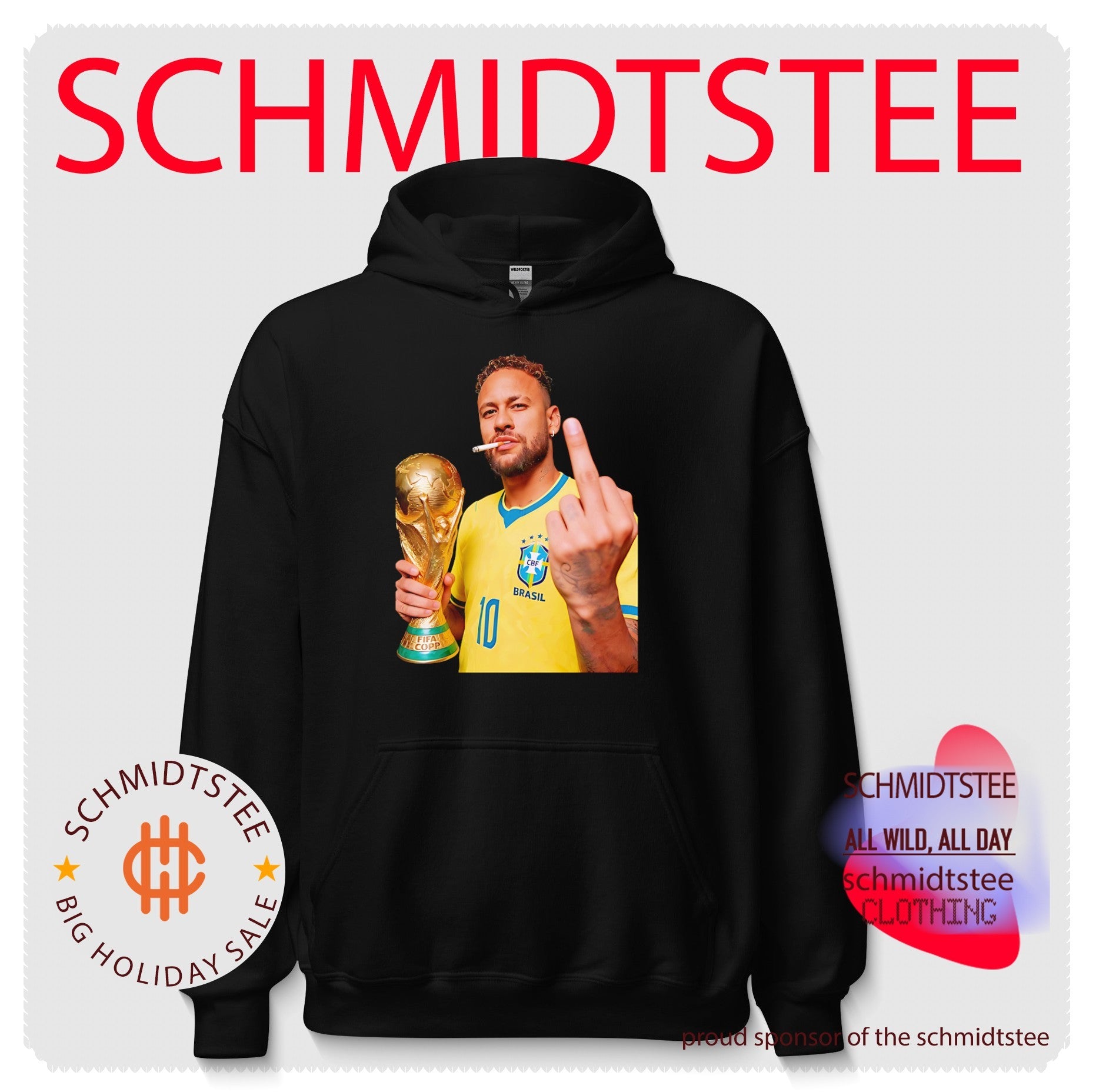 Neymar Jr portrait middle finger 2026 World Cup shirt