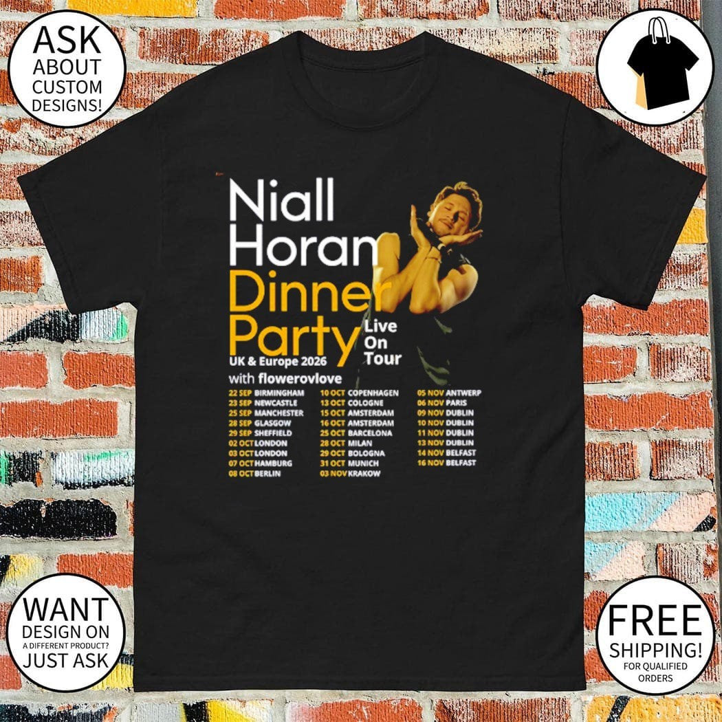 Niall Horan Dinner Party Live on Tour 2026 Concert Dates shirt