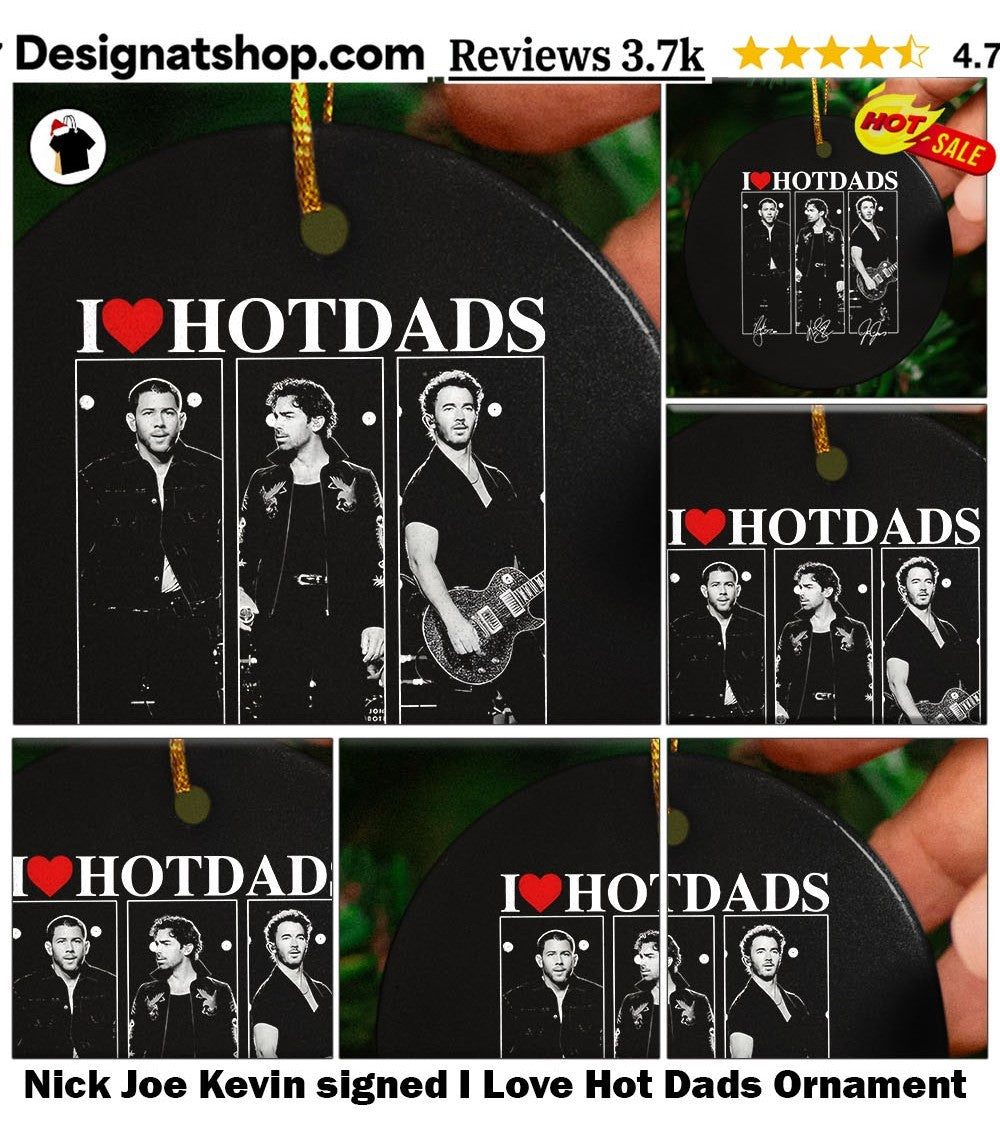 Nick Joe Kevin signed I Love Hot Dads shirt
