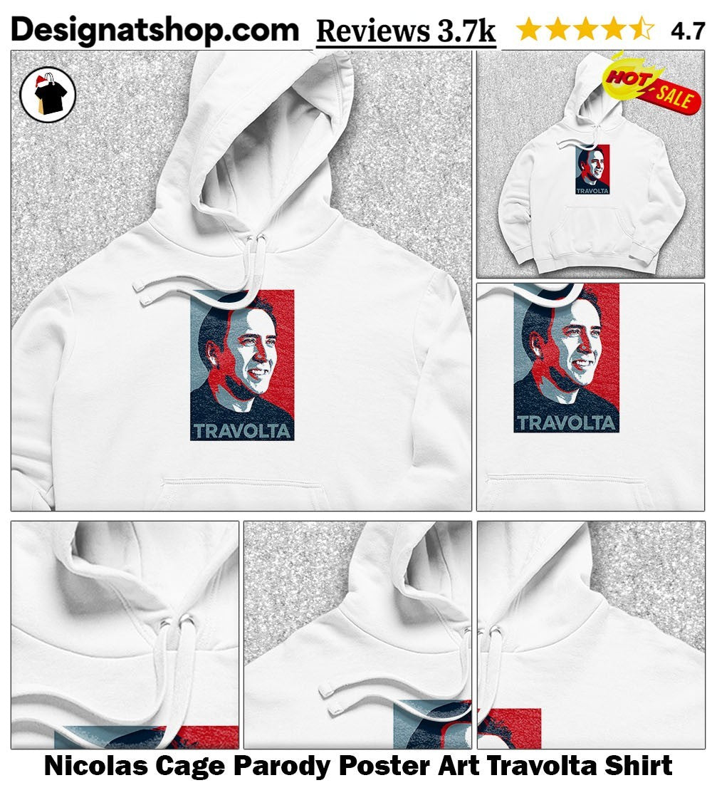 Nicolas Cage Parody Poster Art Travolta Shirt