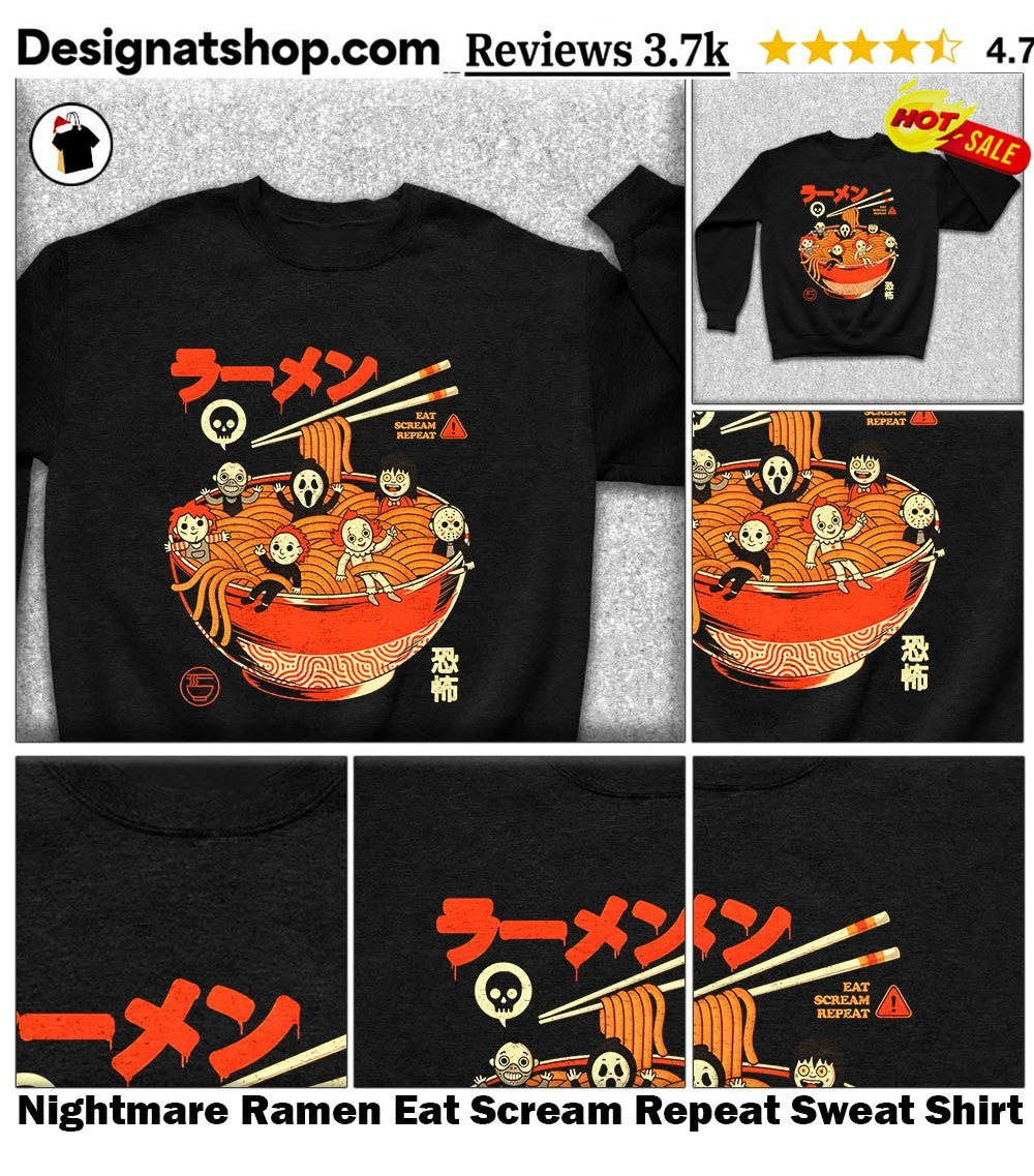Nightmare Ramen Eat Scream Repeat shirt